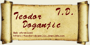 Teodor Doganjić vizit kartica
